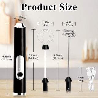 Sakerplus® Electric Handheld Milk Frother Mixer
