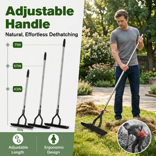 Sakerplus® Heavy Duty Lawn Thatch Rake