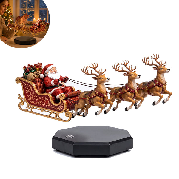 Sakerplus® Magnetic Floating Santa Sleigh Display