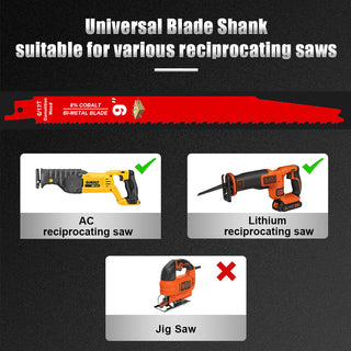 Sakerplus Pack of 6-Inch Metal Sawzall Blades