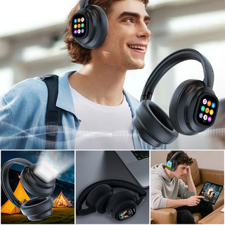Sakerplus Hybrid ANC Wireless Headphones with MP3