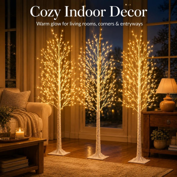 Sakerplus® Warm White LED Birch Tree Lights