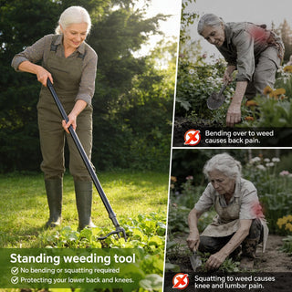 Sakerplus® Long Handle Steel Weed Remover
