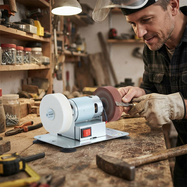 Sakerplus® Electric Knife Sharpener With Dual Grinding Wheels And Variable Speed