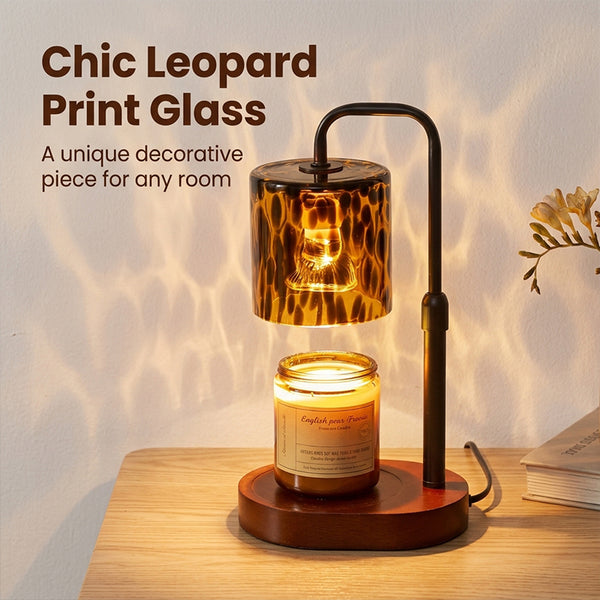 Sakerplus® Dimmable Leopard-Print Aromatherapy Candle Warmer Lamp