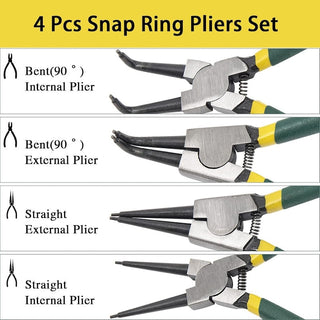Sakerplus® 4Pcs Snap Ring Pliers Set