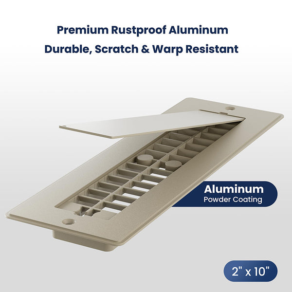 Sakerplus® Aluminum Floor Vent Covers With Magnet Cover