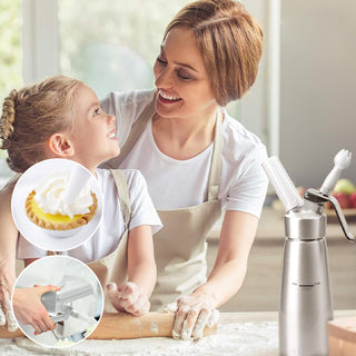 Sakerplus® Whipped Cream Dispenser Aluminum Professional