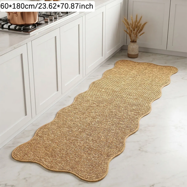 Sakerplus® Wavy Pineapple Circle Sisal Runner Rug