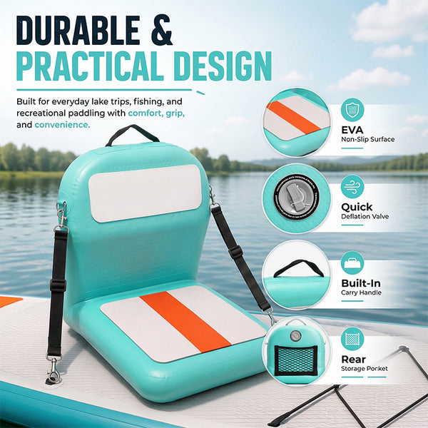 Sakerplus® Ergonomic Inflatable Kayak Seat With Backrest