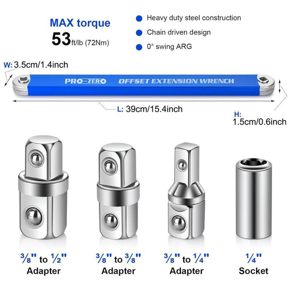SAKER 3/8" Offset Extension Wrench Set