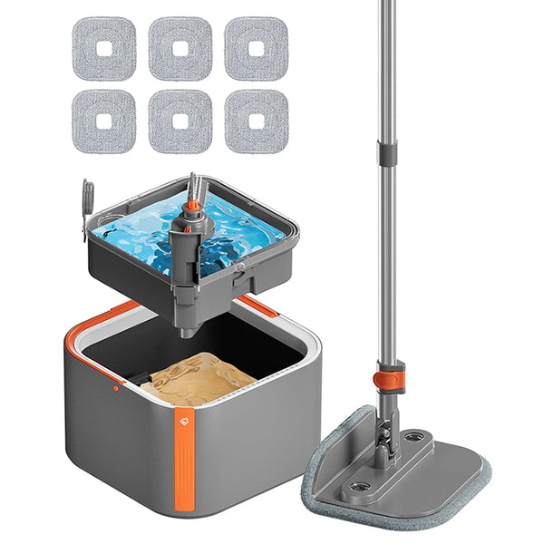 Sakerplus Upgrade Spin Mop Bucket with Detachable Inner Bucket