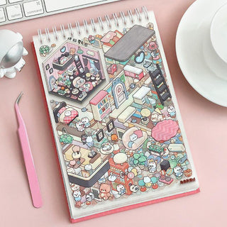 Sakerplus® 3D Isometric DIY Sticker Book