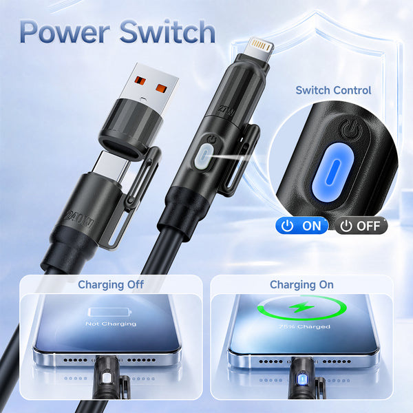 Sakerplus® 240W Tap Off Fast Charging Cable