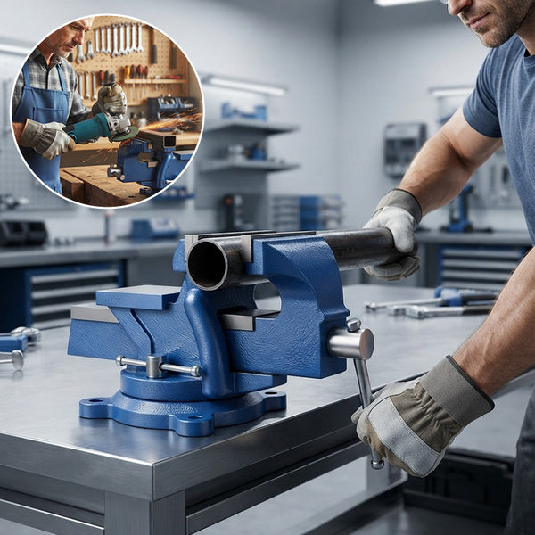Sakerplus® Heavy Duty Swivel Base Bench Vise