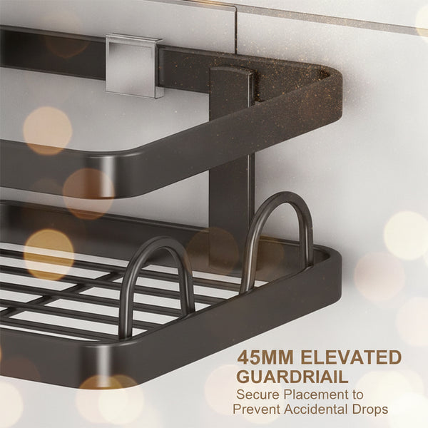 Sakerplus® Drill-Free Bathroom Corner Shelf Set