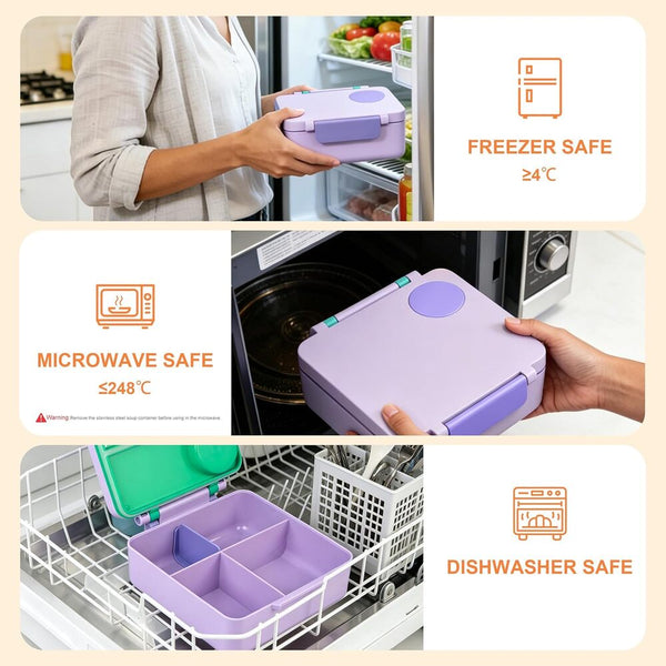 Sakerplus® Kids Insulated Leakproof Bento Lunch Box