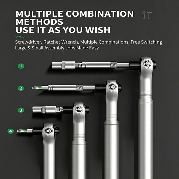Sakerplus® Universal Multi-Angle Ratchet Screwdriver Set
