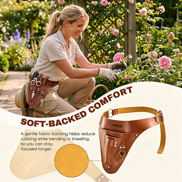 Saker® Leather Garden Tool Belt Holster