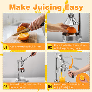 Sakerplus® Hand Press Juicer with Suction Base