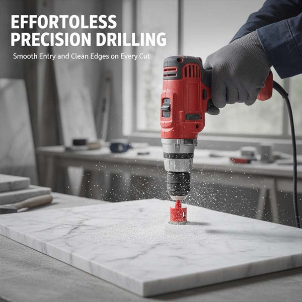 Sakerplus® 12-Piece Multifunctional Glass & Marble Drill Bit Set