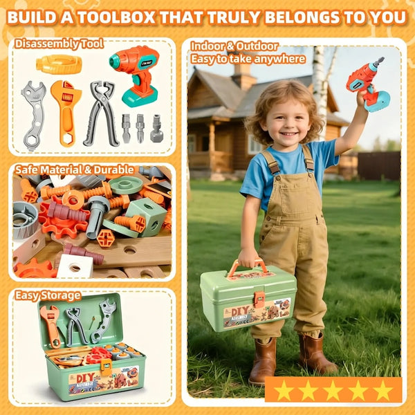 Sakerplus® Kids STEM Tool Set With Drill