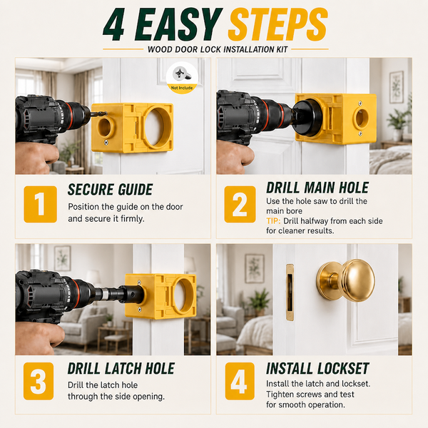 Sakerplus® Door Lock Installation Drilling Kit