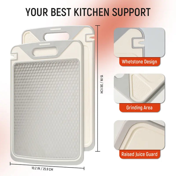 Sakerplus® Double Sided Stainless Steel Cutting Board