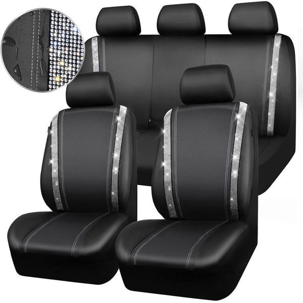 Fundas de asiento de coche de cuero de lujo Sakerplus® con brillo