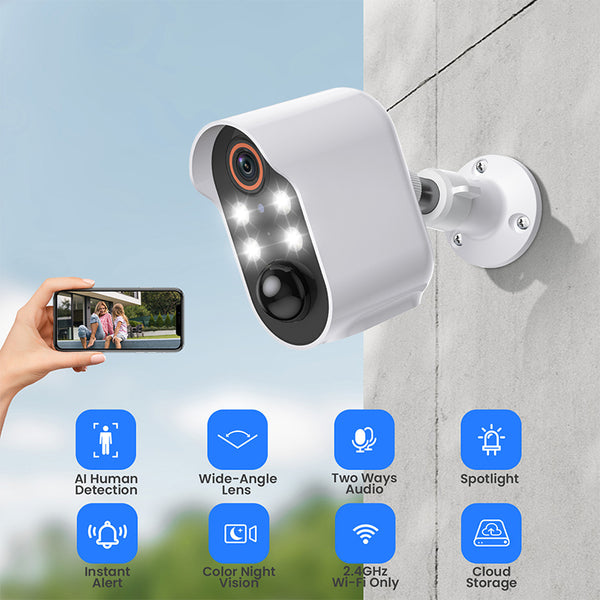 Cámara de seguridad inalámbrica Sakerplus 1080P