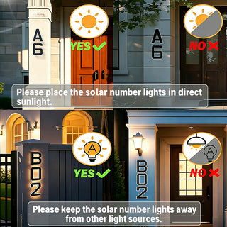Sakerplus® Solar Lighted Address Signs For Houses
