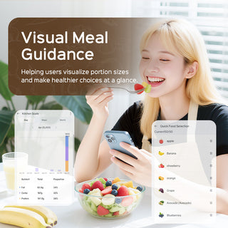 Sakerplus Digital Kitchen Scale with Nutrition Tracking