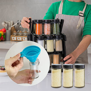 Sakerplus Rotating Spice Rack with Jars
