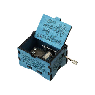 Sakerplus® Wooden Hand Crank Music Box