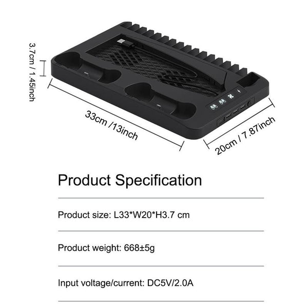 Soporte de carga y refrigeración SAKER para mando dual de PS5