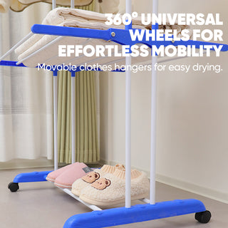 Sakerplus Foldable Stainless Steel Clothes Rack