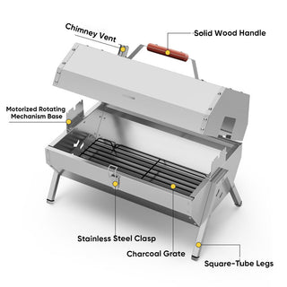 Sakerplus® Twin-Burner Electric BBQ Grill