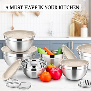 Sakerplus Stainless Steel Mixing Bowls Set