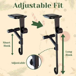 Sakerplus Adjustable Fireplace Garland and Stocking Hanger