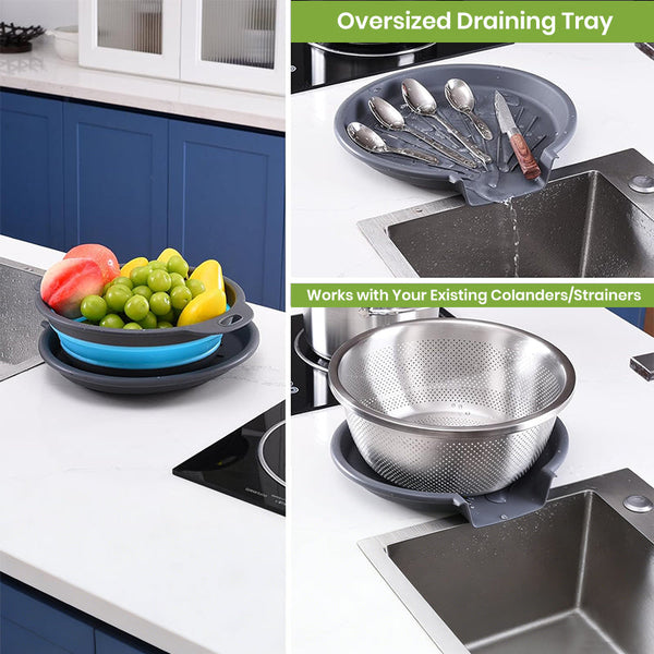 Sakerplus® Collapsible Silicone Kitchen Strainer Set