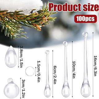 Sakerplus® Clear Acrylic Christmas Tree Ornaments