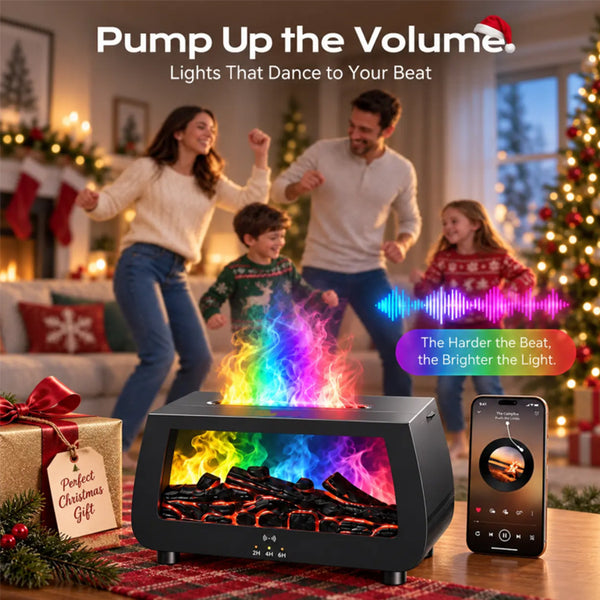 Sakerplus® Sound Reactive Fireplace Essential Oil Diffuser