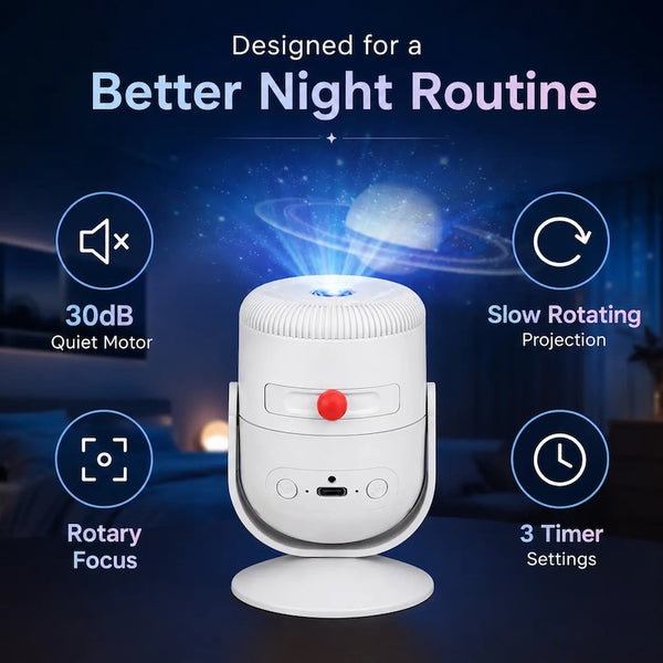 Sakerplus® Rotating Galaxy Projector With Adjustable Focus