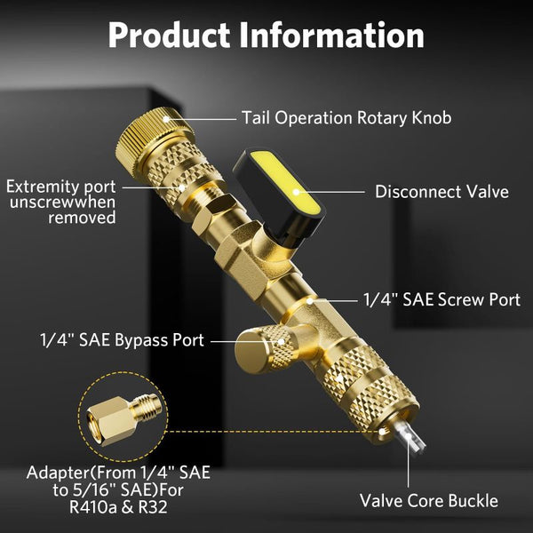 Sakerplus® AC Valve Core Remover Installer Tool