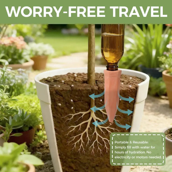 Sakerplus® Self-Watering Terracotta Plant Spikes Pack