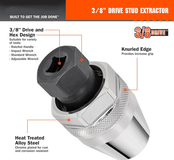 Extractor de pernos dañados Sakerplus® con accionamiento de 3/8"