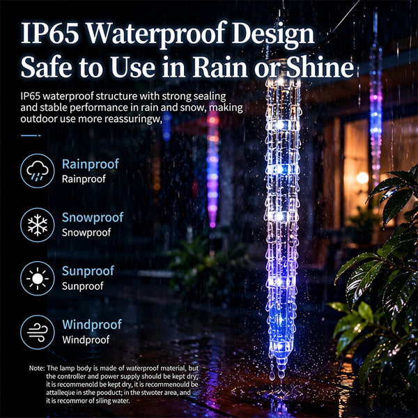 Sakerplus® Outdoor Multicolor Music Sync Icicle Lights
