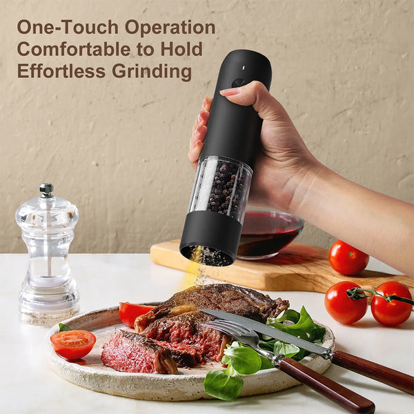 Sakerplus® Rechargeable Automatic Adjustable Electric Pepper Grinder