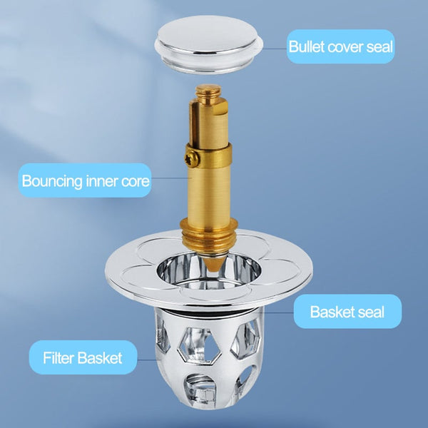 Tapón antifugas para lavabo universal Sakerplus