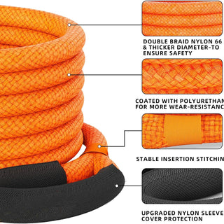 Sakerplus Kinetic Recovery Rope With Shackles